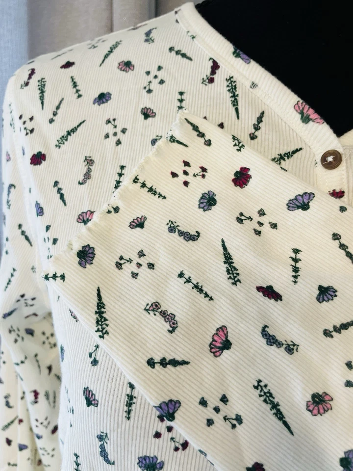 Henley de manga larga floral acanalado Bass Pro Shops para mujer talla XL nuevo sin etiquetas Foto 3 de 4