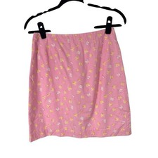 Vintage Lilly Pulitzer Pink Firefly Skirt White Label Womens 4 100 Cotton