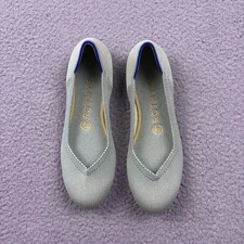 Rothy’s Shoes Womens Size 7 Green Flats Round Toe Jade Ballet Slip-On