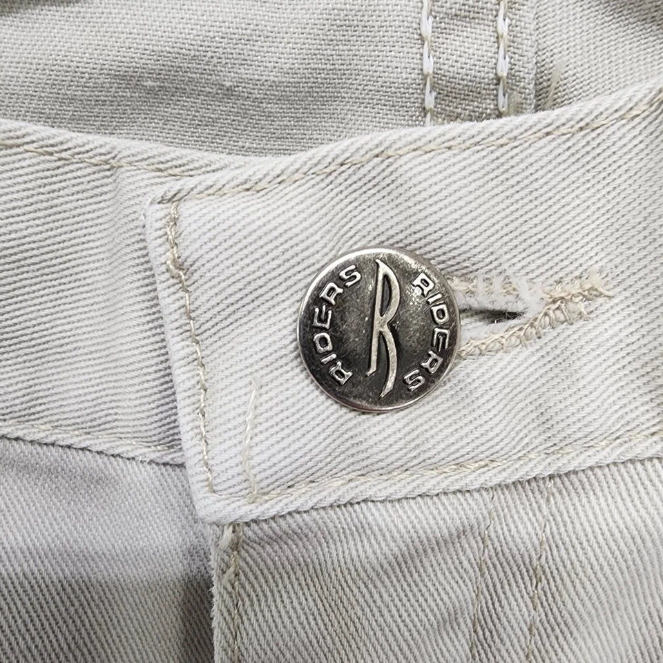 Винтажные женские джинсы Riders 12P бежевые со средней посадкой на лодыжке хлопковые джинсовые карманы повседневные - Изображение 3 из 4