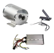 Electric Brushless GoKart motor BOMA Style 2000W 48V BLDC+Controller+Foot Thrott