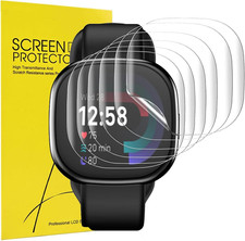 6 Pack Anti-Scratch Film for Fitbit Versa 4 Screen Protector, TPU Flexible Film