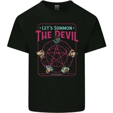 Lets Summon the Devil Ouija Board Demons Mens Light Cotton T-Shirt