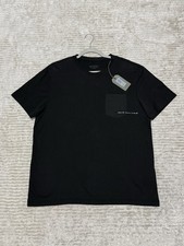AllSaints Scripture Relaxed Fit Crew Neck T Shirt Jet Black - Medium