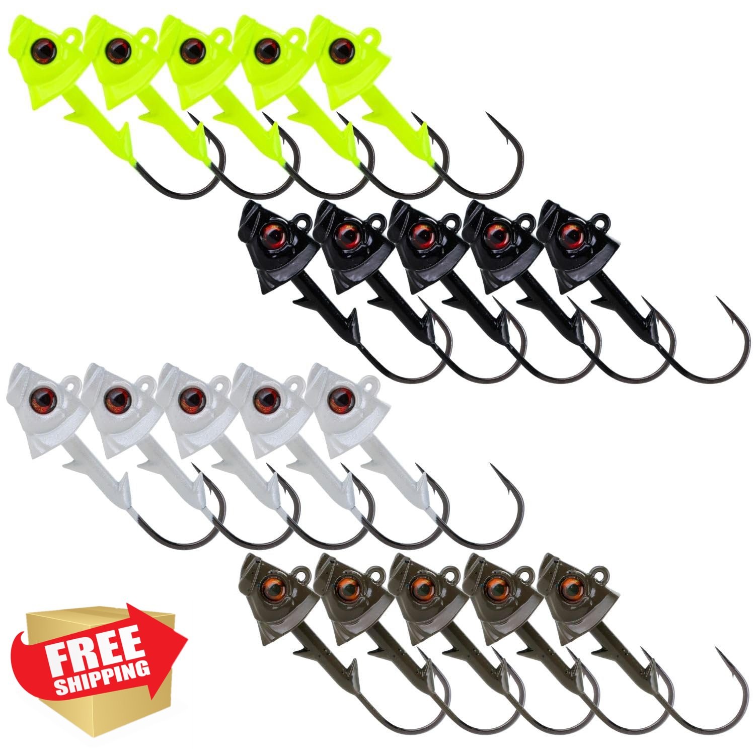Reaction Tackle Swimbait Jig Head 5 Pack Saltwater Freshwater - Image 3