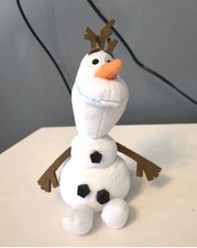 Disney Frozen 2 Olaf The Snowman 8" Plush Toy Glitter Snowflakes On Body