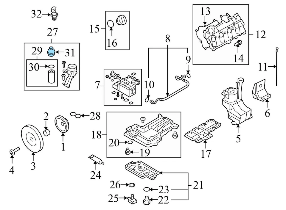 AUDI S5 2008-2012 CUPÉ B8 - Cubierta de carcasa de filtro de aceite del motor / tapa 079115433A Foto 3 de 4