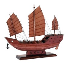 Sailing Ship Model Nautical Sailboat Reproduction Tabletop for Office