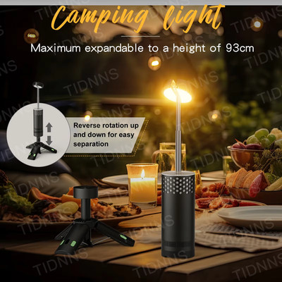 Outdoor Camping LED Teleskop Taschenlampe mit Stativmuttern Multifunktional 