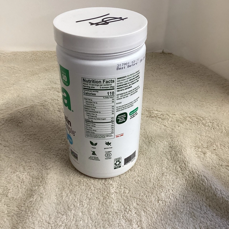 Proteína en polvo simple hecha en proteína Vega, vainilla - vegana, planta Foto 2 de 4