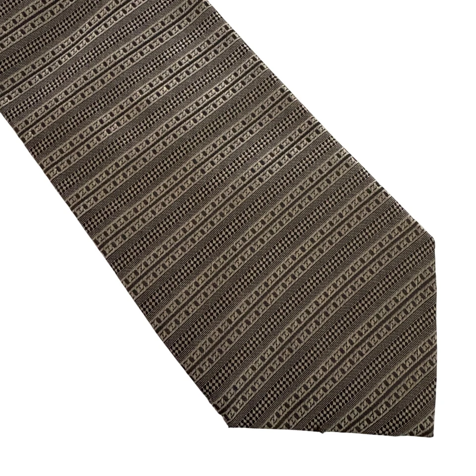 Corbata de seda Dockers Khakis gris a rayas negras para hombre EE. UU. Oficina regalo formal Foto 3 de 4