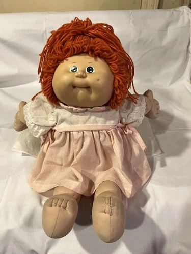 Cabbage Patch Kids 1978 1982 Red Hair,Blue Eyes Dimple Dress Included