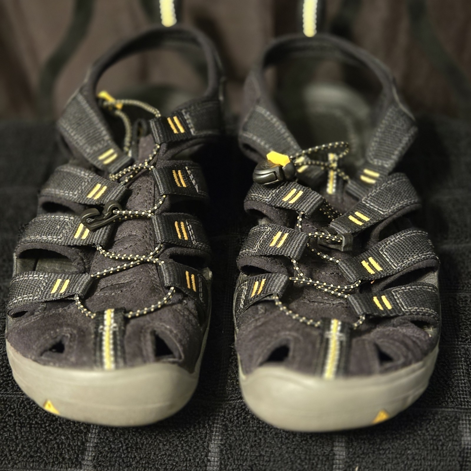 Scarpe da uomo Keen Water taglia 8 nero marrone chiaro escursionismo outdoor sandalo impermeabile