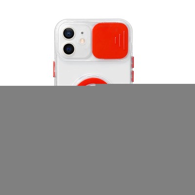 Hülle für iPhone 12 Pro Max in Rot Kamera Linse Schutz Cover Weich TPU