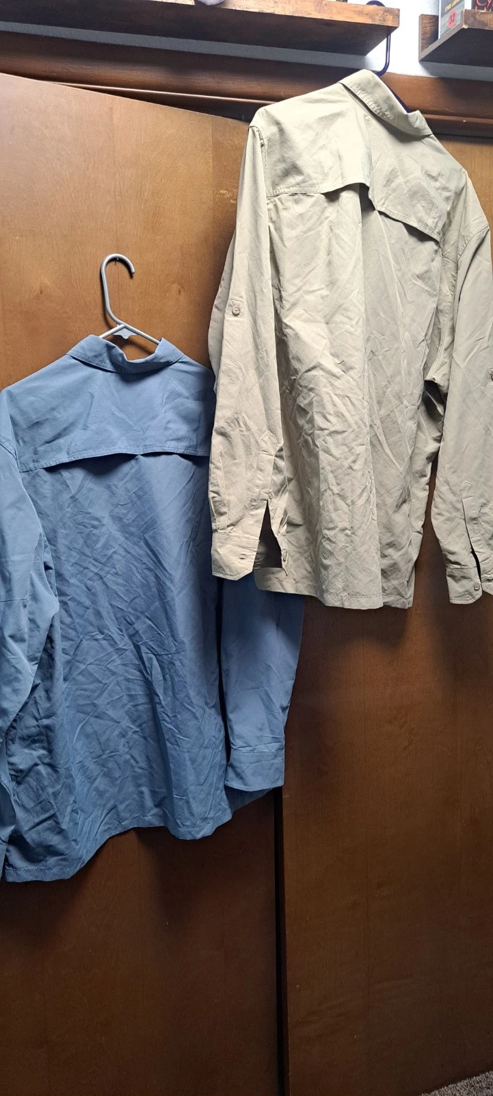 2 Mens Eddie Bauer Long Sleeve 2xl Shirts Blue & Tan Outdoor Versatile
Opens in a new window or tab