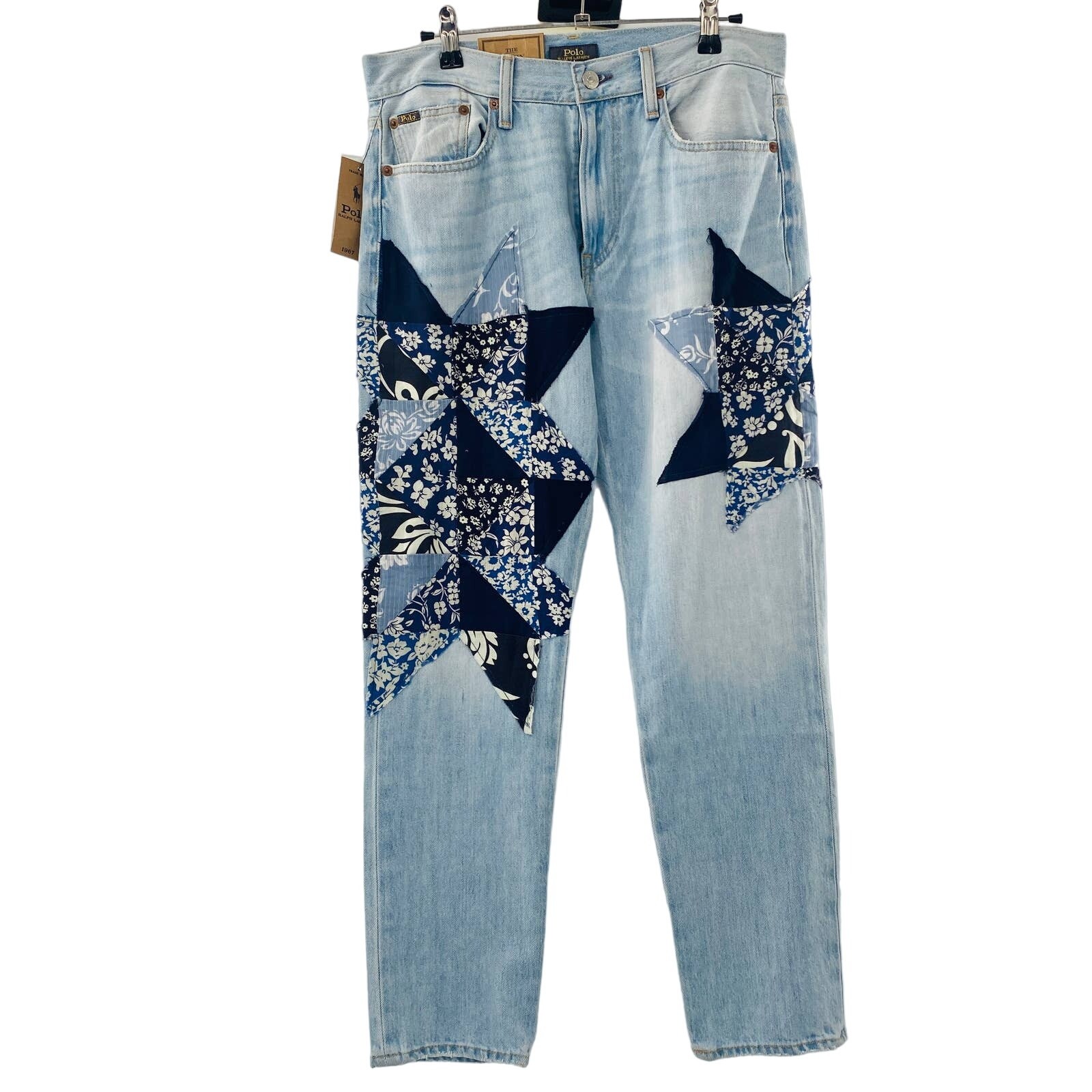 NEW Polo Ralph Lauren Avery Boyfriend Kipton Wash Patchwork Star Print Jeans 26 thumbnail 3