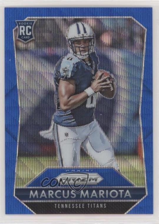 2015 Panini Prizm Rookies Blue Wave 74/150 Marcus Mariota #264 Rookie RC pe8