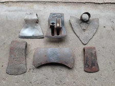 Lot Of 6 Vintage Axe Heads Grub Hoe Chopper 1 Keen Kutter No. 50 Broad Axe