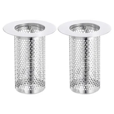 2Pack Shower Drain Strainer 3.1"x2.5" Stainless Steel Deep Sink Hair Catcher
