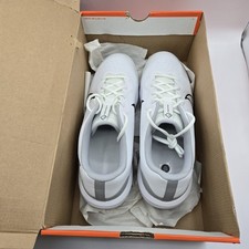 Botines bajos Nike Alpha Huarache Varsity 4 para hombre 13 blancos lobo gris metal béisbol