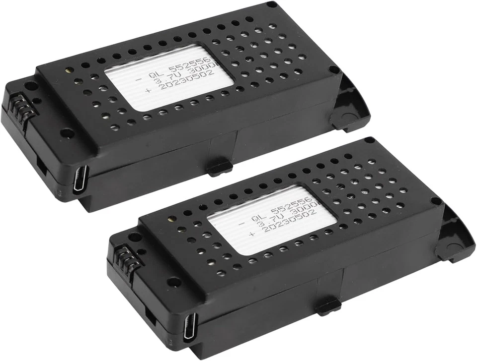 2 Pezzi Batteria Drone 3.7V 3000Mah Batteria Al Litio Protezione Ricarica Batter - Immagine 2 di 4