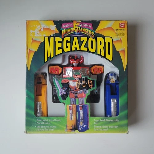 Vintage 1993 Megazord Action Figure w Box, Mighty Morphin Power Rangers BANDAI