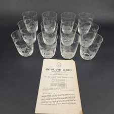 Rowland Ward Engraved Glass Tumblers African ...