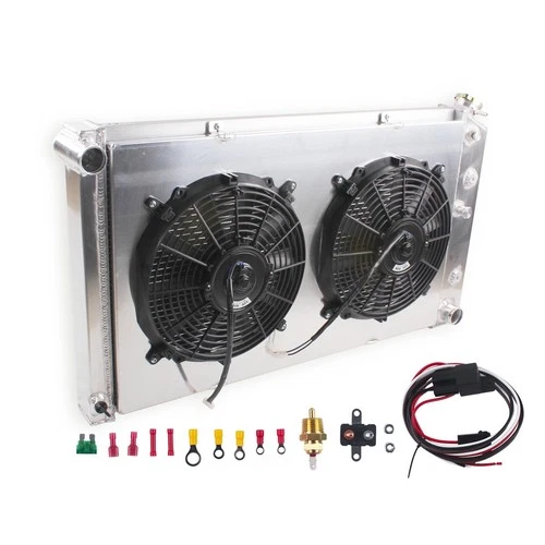 4 Row Radiator w/Fan For 1968-1972 69 70 71 Chevelle GTO Cutlass Lemans Aluminum