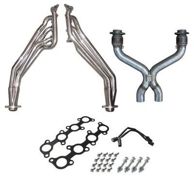 2011-2014 Mustang GT 5.0 PYPES 3'' Long Tube Headers X-Pipe with High Flow Cats
