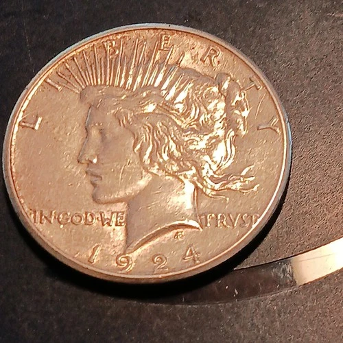 PEACE SILVER DOLLAR 1924 S NICE AU/BU FROSTY RARE DATE HIGH GRADE
