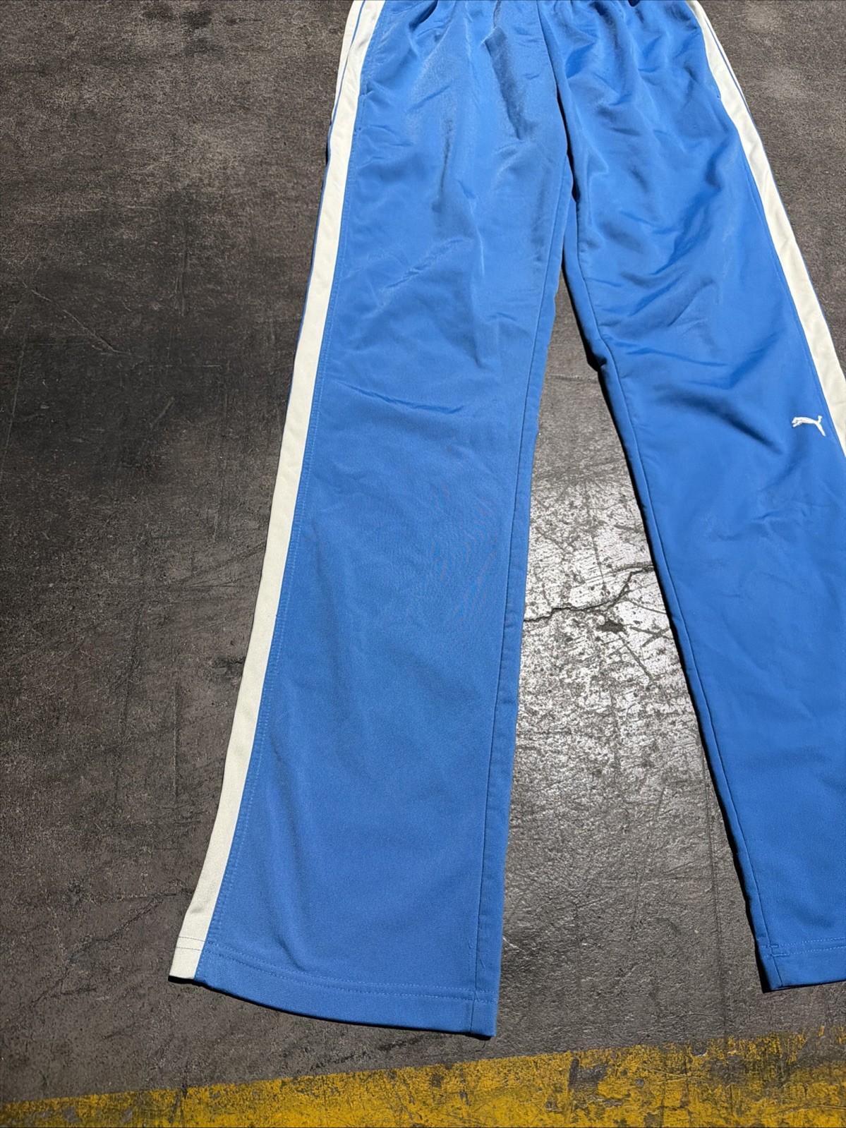 Vintage 90s Y2K PUMA Navy Blue Track Soccer Futbol Pants Mens Pockets thumbnail 2