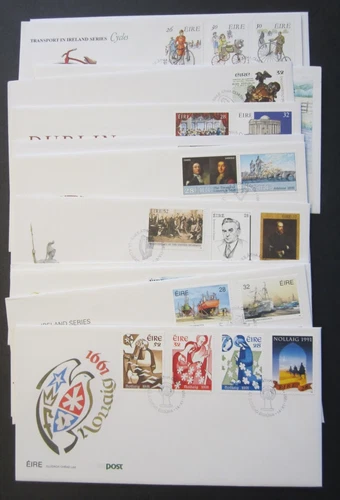 Eire - Ireland 12 First day covers 1991. Fishing, Farming, Golf, Cycling