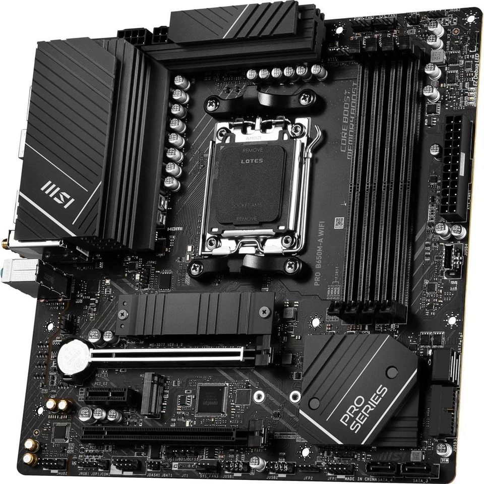 MSI PRO B650M-A WiFi ProSeries Motherboard (AMD Ryzen 9000/8000/7000 Series P... - Image 4 of 4