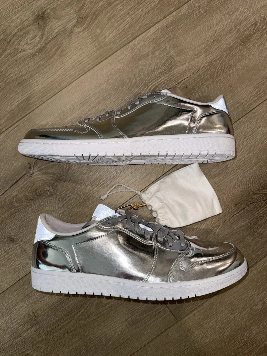 Jordan 1 Retro Low Metallic Silver White - огромный выбор по
