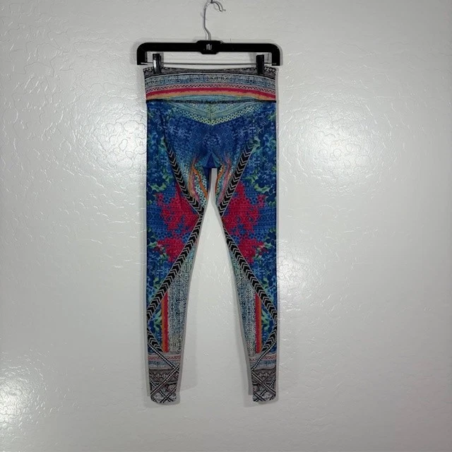 Onzie Leggings Mujer XS Tiro Bajo Yoga Pantalones Boho Festival Estampado Azteca Foto 3 de 4