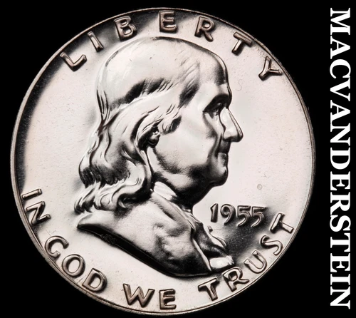 1955 Franklin Half Dollar- Silver- Choice Gem Proof Luster No Reserve #i9238