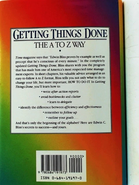 Getting Things Done: The ABCs of Time Management Bliss, Edwin C. and Malcolm Han - Bild 2 von 2
