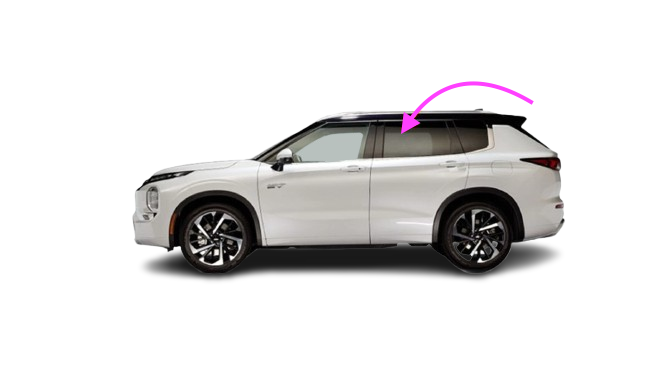 Outlander Rear Window Open Fits 2022-2024 Mitsubishi Outlander SUV Rear Left Driver Side Door ...