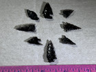8 AUTHENTIC ARTIFACT OBSIDIAN BIRDPOINT ARROWHEADS GUNTHER WARNER VALLEY OREGON2 — photo 3