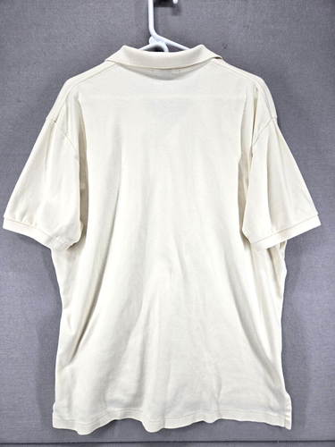 Polo By Ralph Lauren Men’s Polo Shirt W/Side Slits & Logo, Cream Color, Size XL - Picture 4 of 7