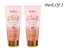 Coppertone Glow Protect and Tan Sunscreen SPF 45, 5 fl Oz EXP 03/2024 (2 Pack)