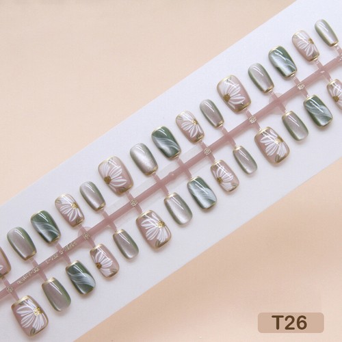 Wearable Manicure Ballerina False Nail Full Cover Cat Eye Press On Nails Women - Bild 10 von 27