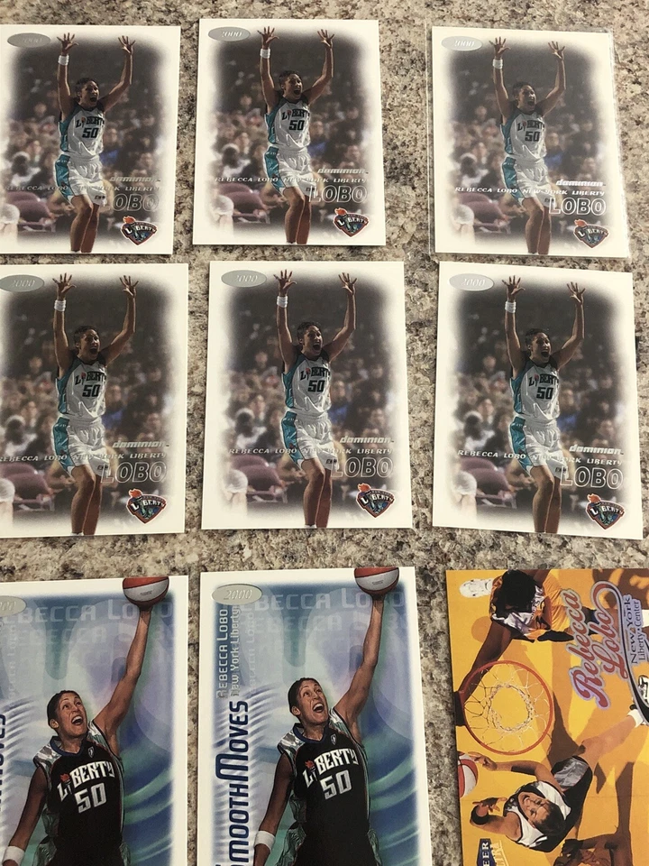 WNBA Rebecca Lobo Lot x20 1999 2000 Dominion Fleer Ultra Hoops Skybox NY Liberty - Image 3 of 4