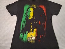Bob Marley Reggae Music Black Cotton T-shirt Size M Zion
