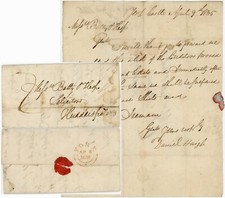 1835 LETTER DANIEL HAIGH YORK CASTLE to BATTY HUDDERSFIELD 7d PAID