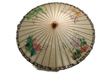 Japanese Oil Wax Paper Parasol Wagasa Sun Umbrella Antique