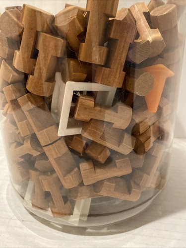 Lote a granel de 200 troncos Lincoln de madera vintage surtidos 3 libras bandera ventanas conos - Imagen 5 de 7