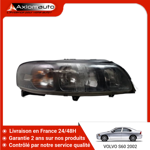 Phare Avant Gauche Pour Volvo S60 (2000-2004) - Neuf, Halogène, H7+HB3