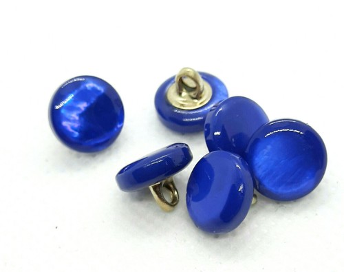 6 Blusenknöpfe Real Mother Makassar Shell With Metal Eyelet White Or Colored - Picture 12 of 19