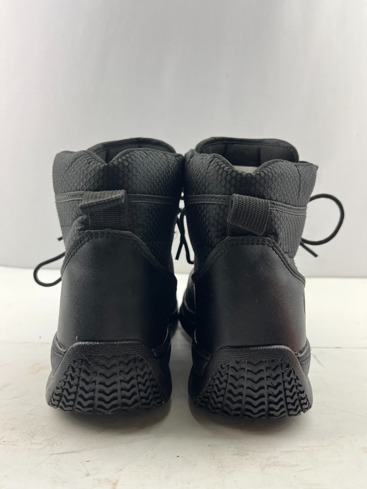 mens black leather high top trainers